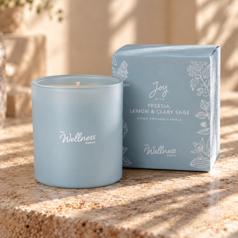 Joy - Freesia, Lemon & Clary Sage Wellness Glass Candle