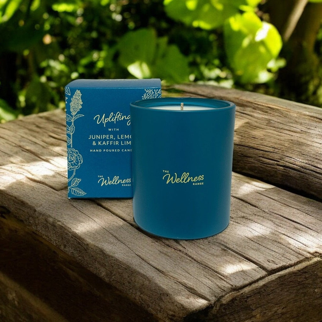 Uplifting - Juniper, Lemon & Kaffir Lime Wellness Glass Candle