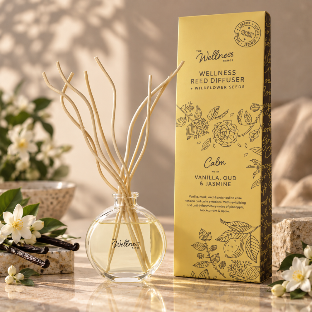 Calm - Vanilla, Oud & Jasmine Wellness Reed Diffuser