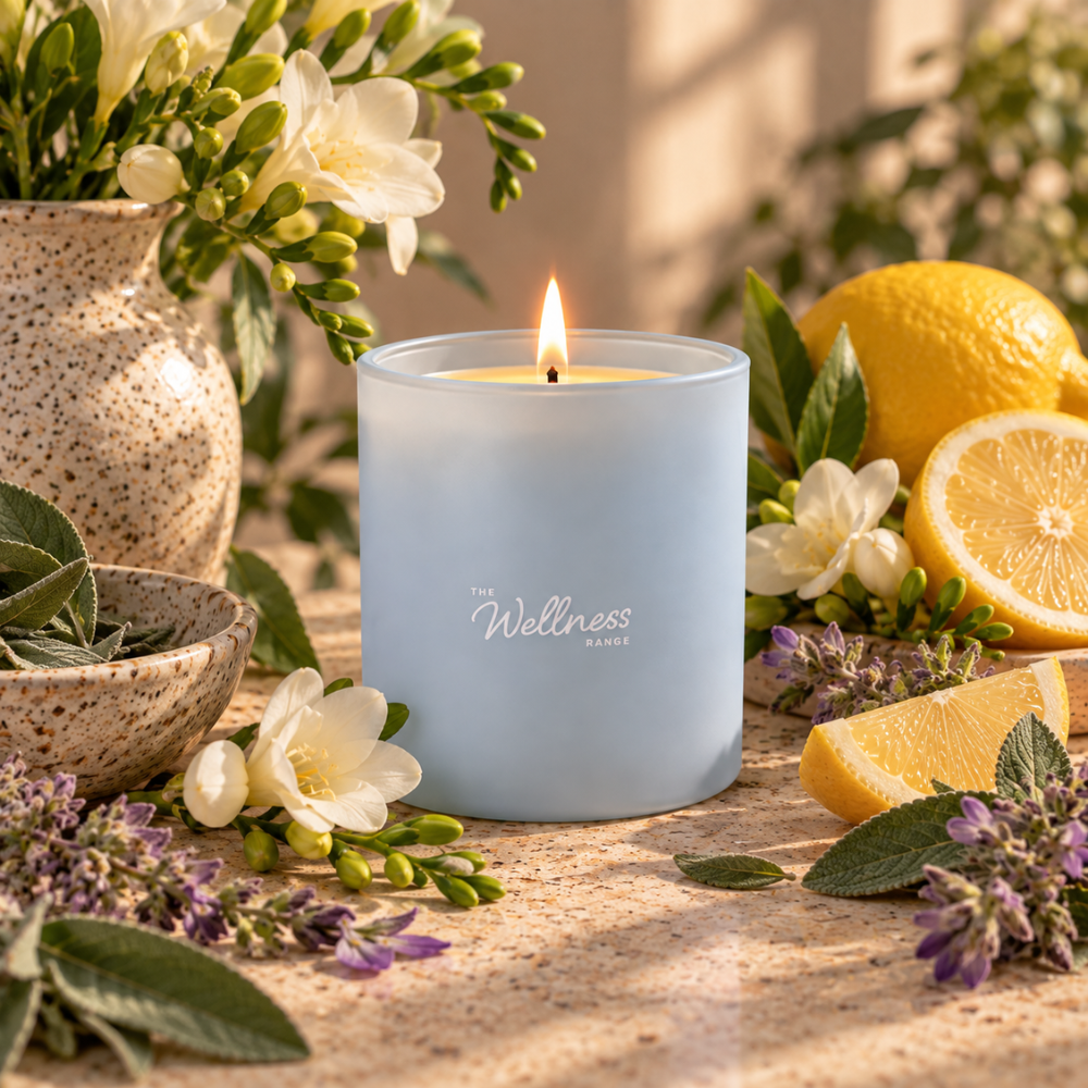 Joy - Freesia, Lemon & Clary Sage Wellness Glass Candle