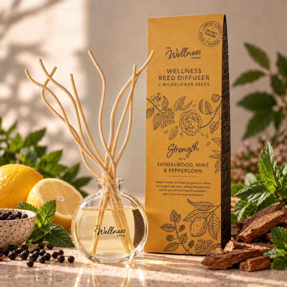 Strength - Sandalwood, Mint & Peppercorn Wellness Reed Diffuser