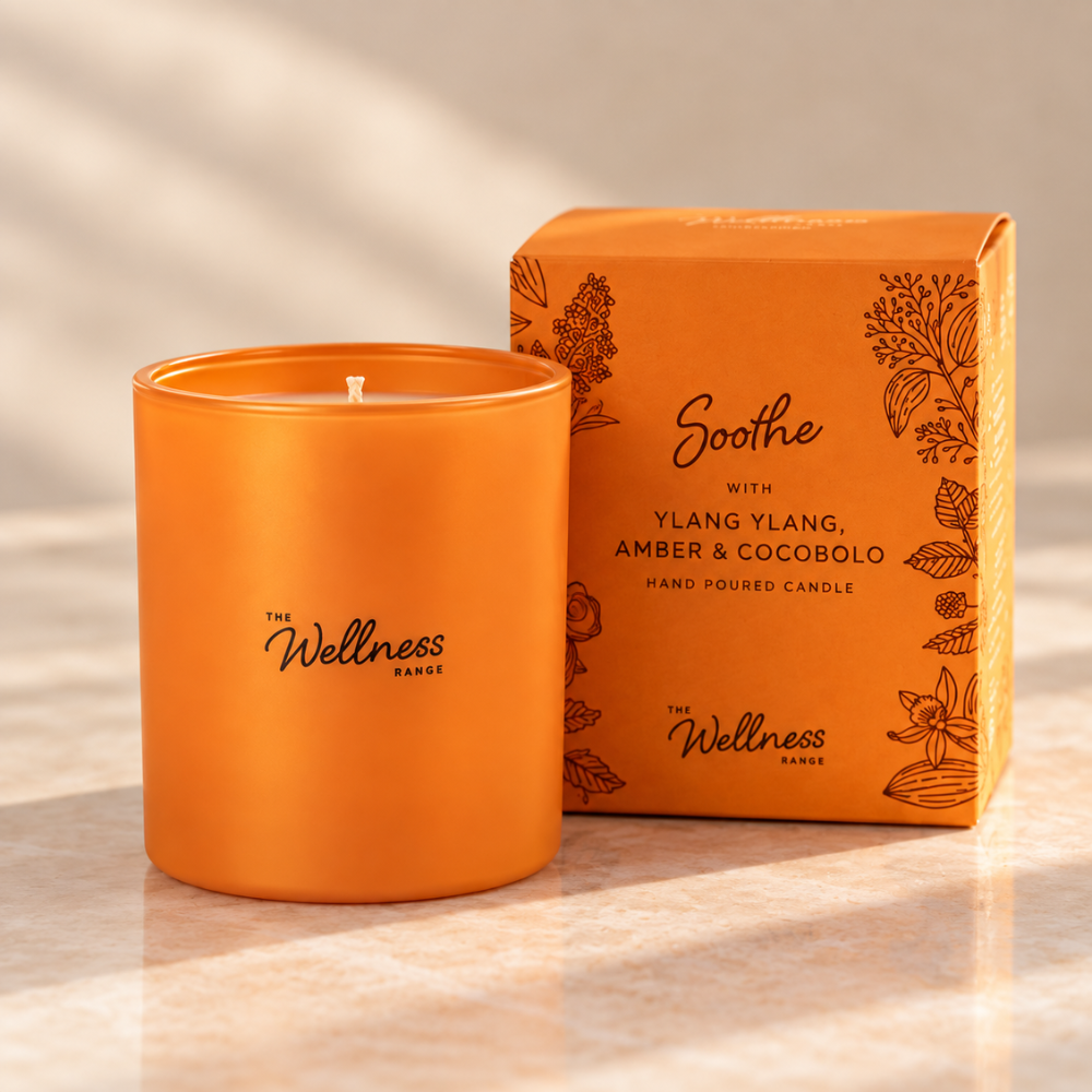 Soothe - Ylang Ylang, Amber & Cocobolo Wellness Glass Candle