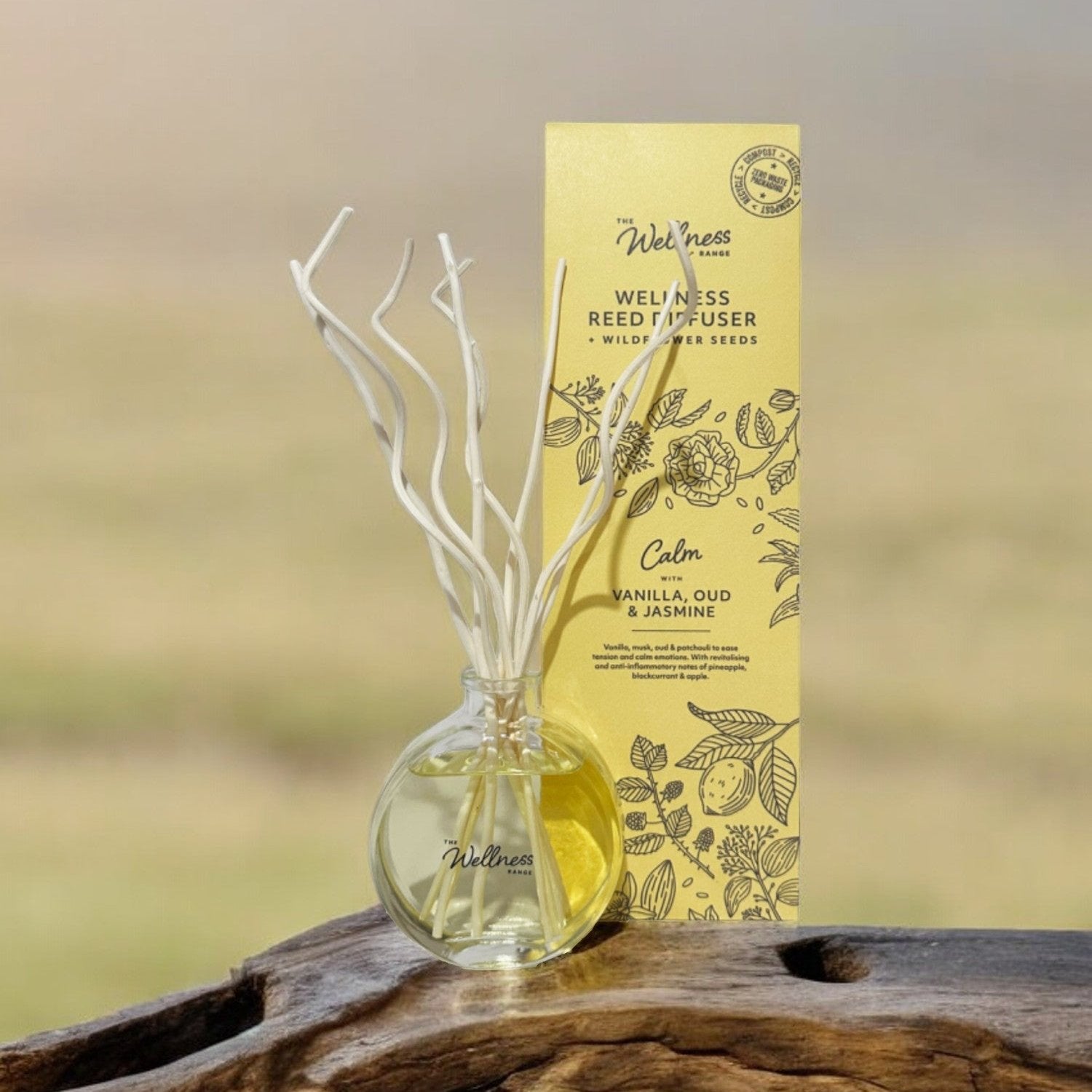 Calm - Vanilla, Oud & Jasmine Wellness Reed Diffuser