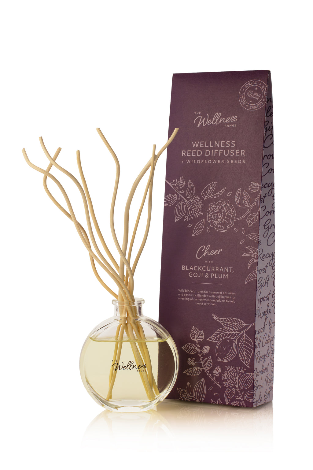 Cheer - Blackcurrant, Goji & Plum Wellness Reed Diffuser