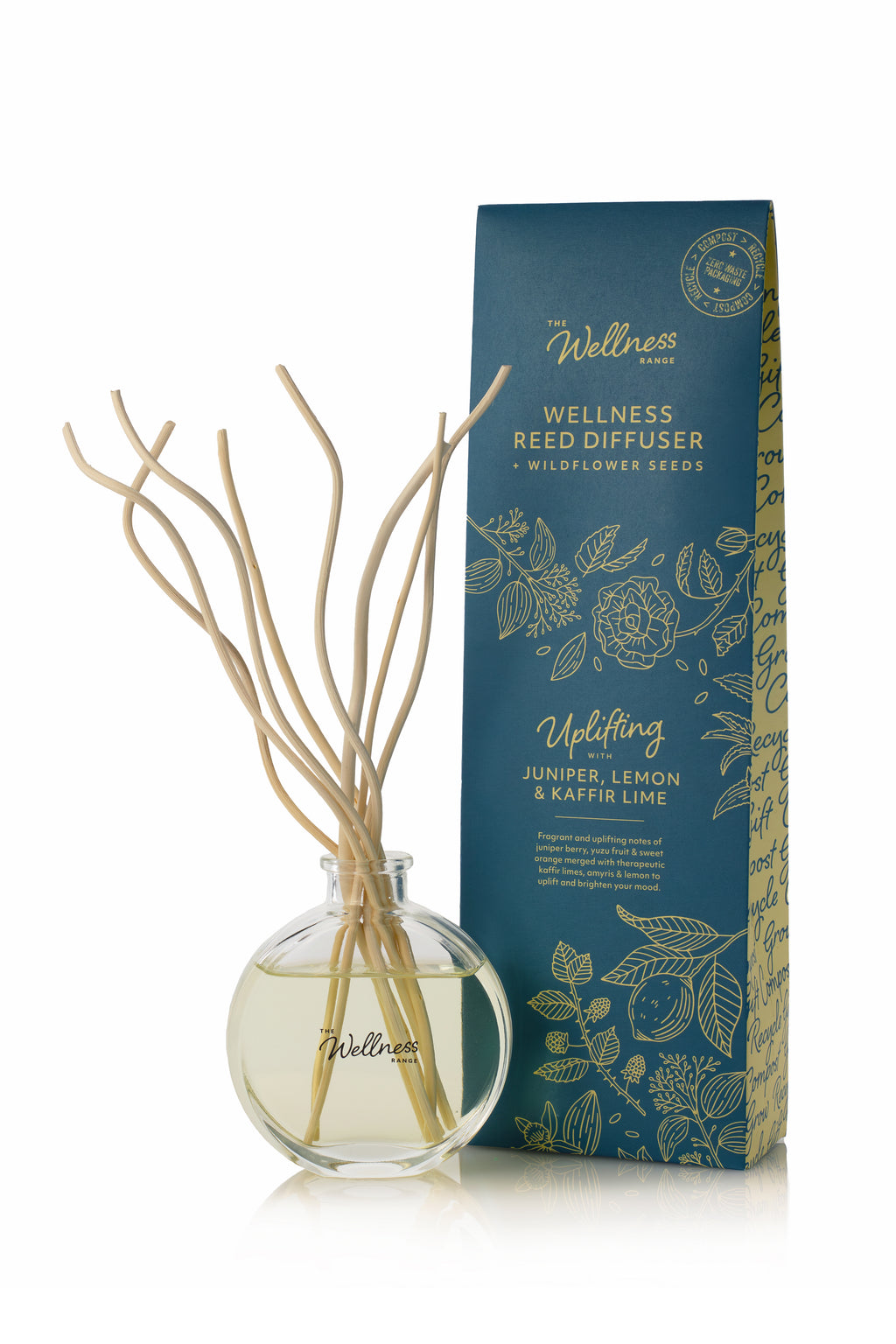 Uplifting - Wellness Reed Diffuser with Juniper, Lemon & Kaffir Lime
