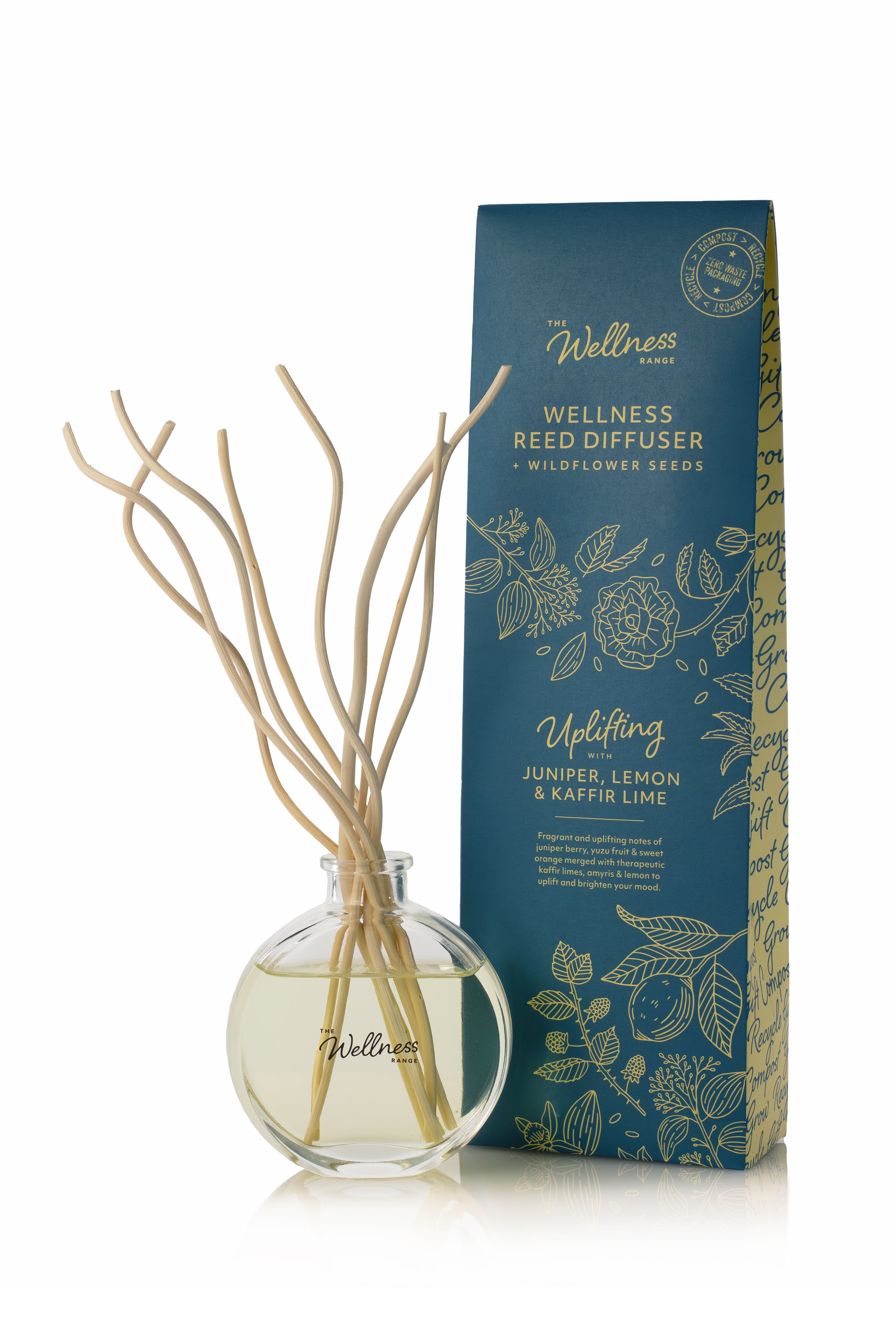 Uplifting - Wellness Reed Diffuser with Juniper, Lemon & Kaffir Lime