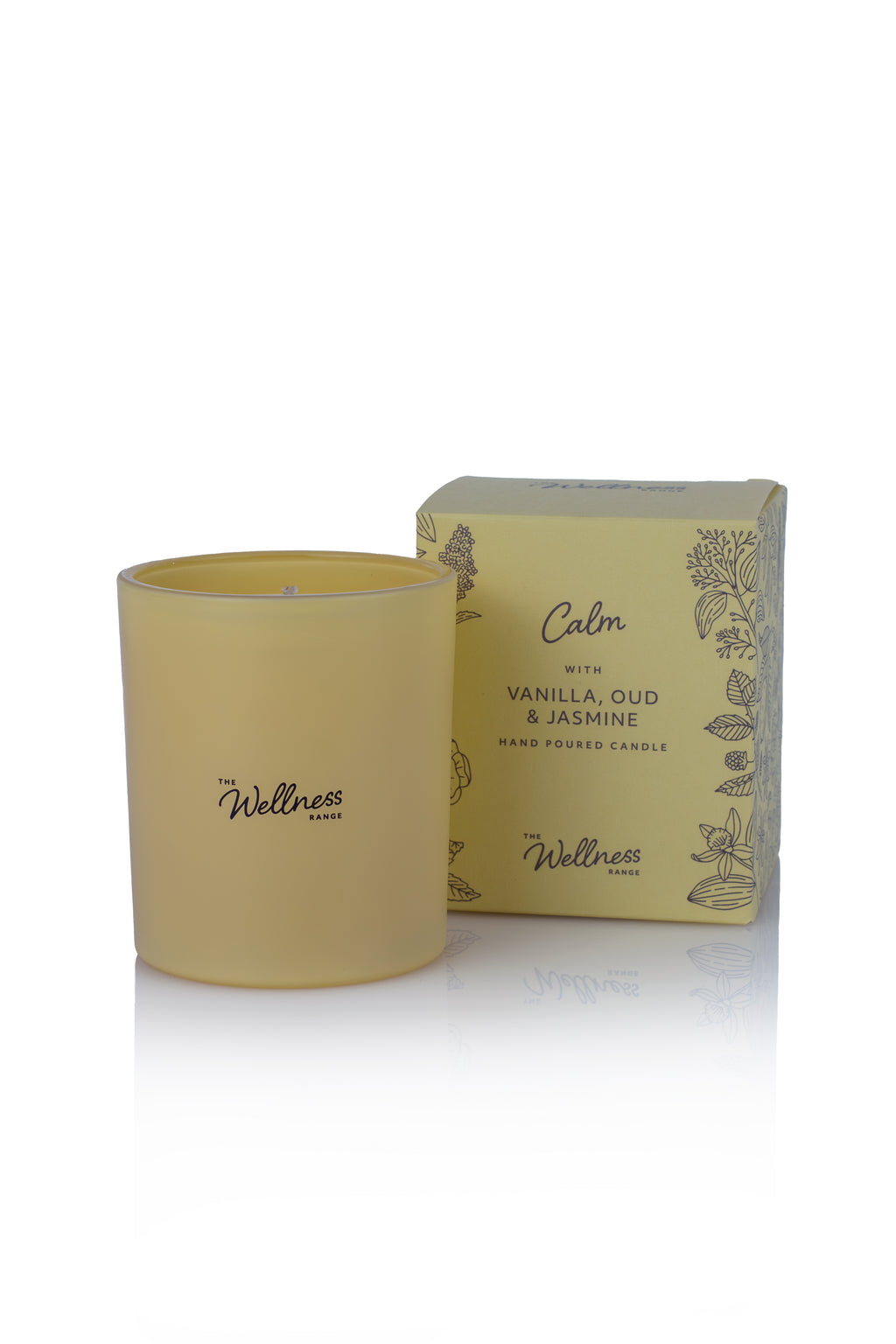 Calm - Vanilla, Oud & Jasmine Wellness Glass Candle